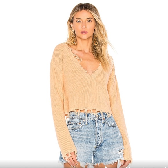 Lovers + Friends prospect sweater in tan - Picture 3 of 4